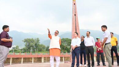 सैनिक कल्याण मंत्री ने किया निर्माणाधीन सैन्यधाम का निरीक्षण
