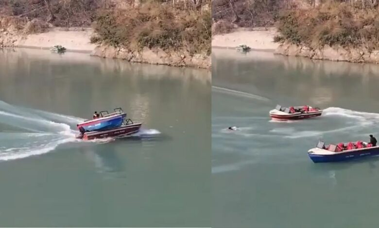 अलकनंदा में बोटों की खतरनाक भिड़ंत, सुरक्षा मानकों पर उठे गंभीर सवाल। अलकनंदा में बोटों की खतरनाक भिड़ंत, सुरक्षा मानकों पर उठे गंभीर सवाल।