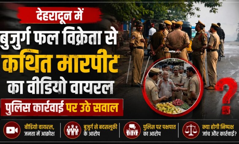 देहरादून पुलिस की कार्यप्रणाली पर उठे सवाल, वायरल वीडियो में बुजुर्ग फल विक्रेता से विवाद