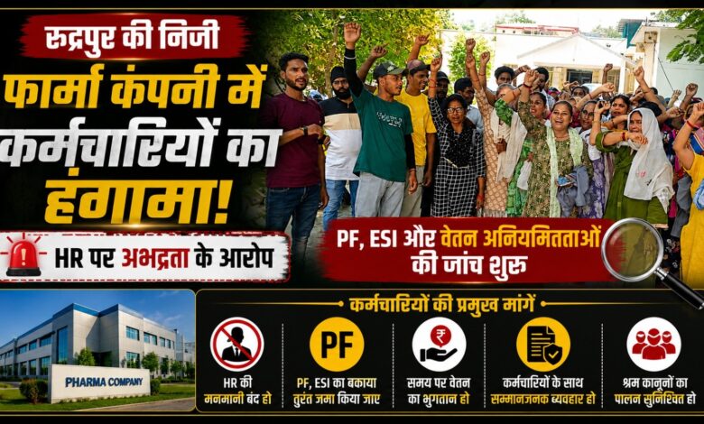 रुद्रपुर में निजी कंपनी के खिलाफ कर्मचारियों का सामूहिक प्रदर्शन, प्रबंधन तलब रुद्रपुर में निजी कंपनी के खिलाफ कर्मचारियों का सामूहिक प्रदर्शन, प्रबंधन तलब