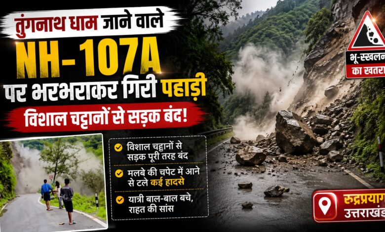 Uttarakhand News: कुंड-चोपता-गोपेश्वर हाईवे पर भारी भूस्खलन, चंद सेकंड से टला बड़ा हादसा Uttarakhand News: कुंड-चोपता-गोपेश्वर हाईवे पर भारी भूस्खलन, चंद सेकंड से टला बड़ा हादसा