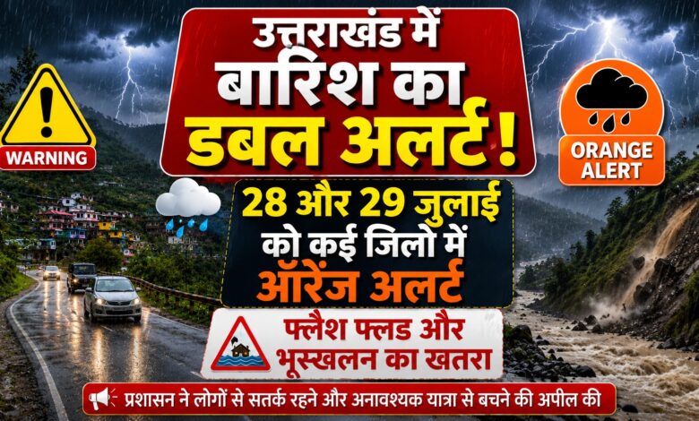 उत्तराखंड में बारिश का कहर! फ्लैश फ्लड, भूस्खलन और आकाशीय बिजली की चेतावनी जारी