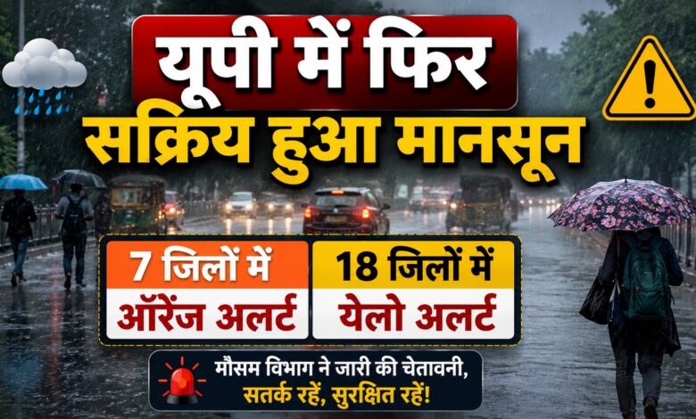 UP Rain Alert: सहारनपुर, मुजफ्फरनगर, बरेली समेत 7 जिलों में ऑरेंज अलर्ट