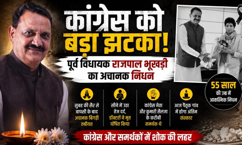 हरियाणा की राजनीति में शोक की लहर, साढौरा के पूर्व विधायक राजपाल भूखड़ी का आकस्मिक निधन हरियाणा की राजनीति में शोक की लहर, साढौरा के पूर्व विधायक राजपाल भूखड़ी का आकस्मिक निधन