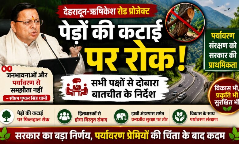 देहरादून-ऋषिकेश फोर/सिक्स लेन परियोजना पर बड़ा फैसला, पेड़ों की कटाई फिलहाल स्थगित देहरादून-ऋषिकेश फोर/सिक्स लेन परियोजना पर बड़ा फैसला, पेड़ों की कटाई फिलहाल स्थगित