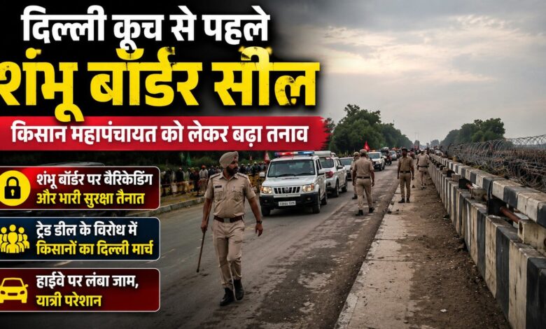 दिल्ली कूच से पहले शंभू बॉर्डर सील, किसान महापंचायत को लेकर बढ़ा तनाव
