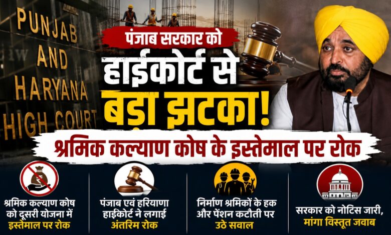 निर्माण श्रमिकों के फंड ट्रांसफर पर हाईकोर्ट सख्त, पंजाब सरकार को नोटिस