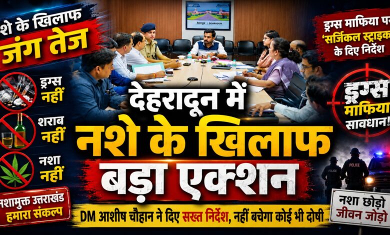 नशा मुक्त देहरादून अभियान तेज, हॉटस्पॉट इलाकों पर होगी विशेष कार्रवाई नशा मुक्त देहरादून अभियान तेज, हॉटस्पॉट इलाकों पर होगी विशेष कार्रवाई
