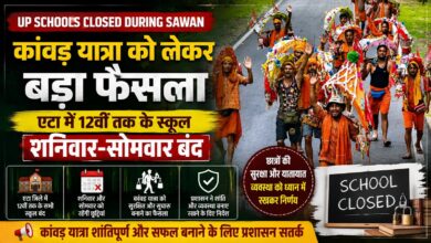 एटा में 12वीं तक के स्कूल शनिवार-सोमवार बंद, कांवड़ यात्रा को लेकर बड़ा फैसला – Parvat Sankalp News