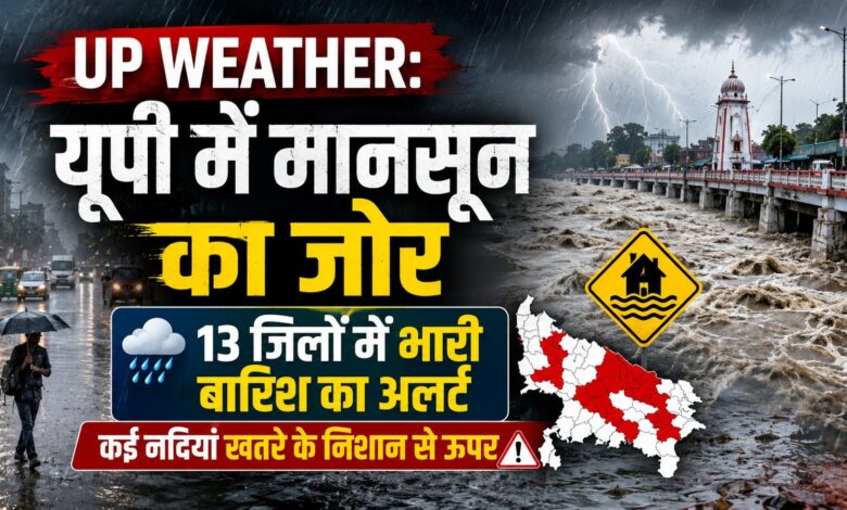 यूपी में मानसून का जोर, 13 जिलों में भारी बारिश का अलर्ट; कई नदियां खतरे के निशान से ऊपर – Parvat Sankalp News यूपी में मानसून का जोर, 13 जिलों में भारी बारिश का अलर्ट; कई नदियां खतरे के निशान से ऊपर – Parvat Sankalp News
