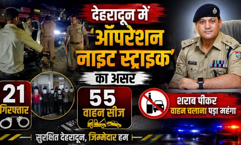 ड्रिंक एंड ड्राइव पर दून पुलिस सख्त, 21 गिरफ्तार और सभी वाहन सीज