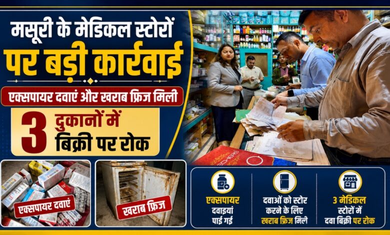‘सेफ ड्रग्स-सेफ लाइफ’ अभियान में खुली पोल, मसूरी के मेडिकल स्टोरों में मिलीं बड़ी कमियां ‘सेफ ड्रग्स-सेफ लाइफ’ अभियान में खुली पोल, मसूरी के मेडिकल स्टोरों में मिलीं बड़ी कमियां