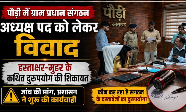 पौड़ी में ग्राम प्रधान संगठन के अध्यक्ष पद का विवाद, जांच रिपोर्ट के बाद होगी कार्रवाई