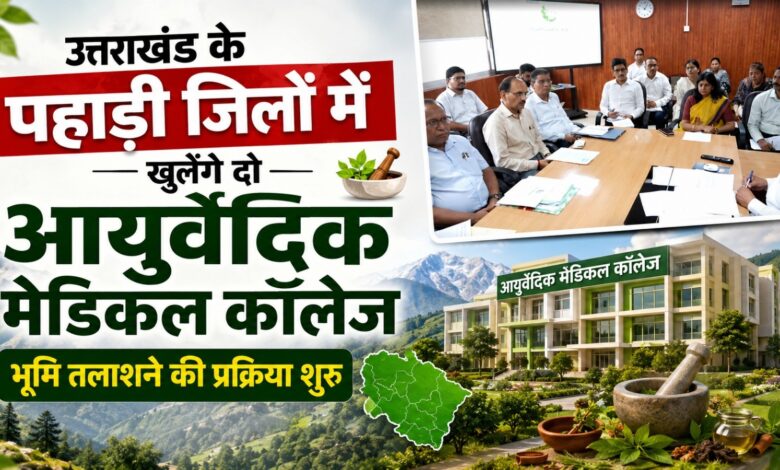 पहाड़ में खुलेंगे दो नए आयुर्वेदिक मेडिकल कॉलेज, DM से मांगी गई जमीन की जानकारी पहाड़ में खुलेंगे दो नए आयुर्वेदिक मेडिकल कॉलेज, DM से मांगी गई जमीन की जानकारी