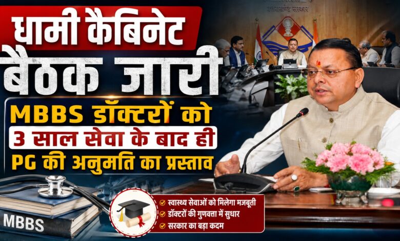 उत्तराखंड कैबिनेट बैठक: डॉक्टरों की कमी दूर करने के लिए सरकार ला सकती है नया प्रस्ताव