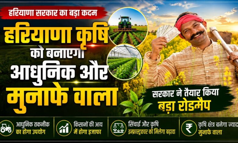 हरियाणा कृषि को बनाएगा आधुनिक और मुनाफे वाला, सरकार ने तैयार किया बड़ा रोडमैप हरियाणा कृषि को बनाएगा आधुनिक और मुनाफे वाला, सरकार ने तैयार किया बड़ा रोडमैप