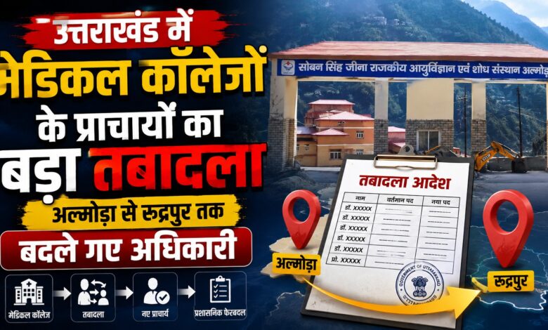 मेडिकल कॉलेजों में बदले प्राचार्य, डॉ. अजय आर्या को हल्द्वानी और डॉ. सयाना को मिली नई जिम्मेदारी