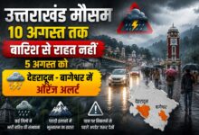 Weather News: उत्तराखंड में मानसून का जोर, 5 से 10 अगस्त तक ऐसा रहेगा मौसम