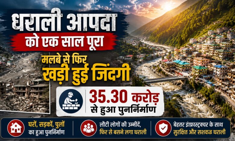 उत्तरकाशी के धराली में आपदा के एक साल बाद क्या बदला? जानें राहत और पुनर्निर्माण की कहानी