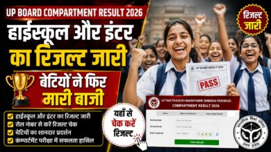 UP Board 2026: कम्पार्टमेंट और इम्प्रूवमेंट परीक्षा का परिणाम घोषित, यहां देखें रिजल्ट