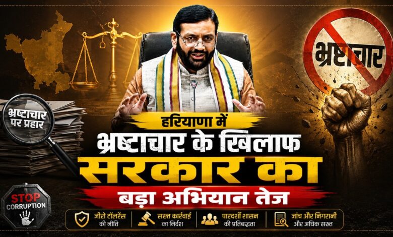 भ्रष्टाचार पर हरियाणा सरकार का बड़ा फैसला, दोषी अफसरों पर सख्त कार्रवाई