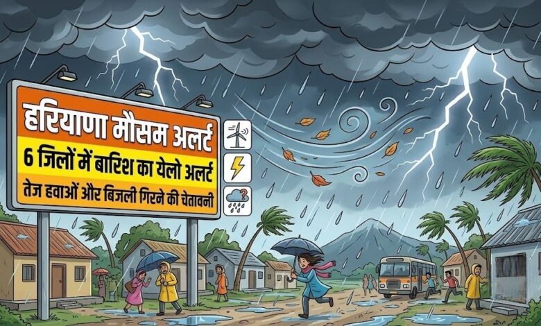 हरियाणा में बारिश को लेकर अलर्ट, गुरुग्राम से करनाल तक इन 6 जिलों में बदलेगा मौसम हरियाणा में बारिश को लेकर अलर्ट, गुरुग्राम से करनाल तक इन 6 जिलों में बदलेगा मौसम