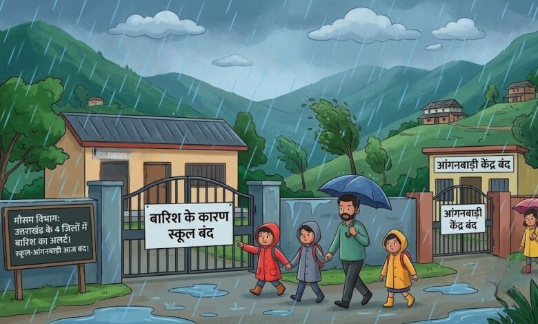 मौसम विभाग के अलर्ट के बाद बड़ा फैसला, चार जिलों में आज स्कूलों की छुट्टी