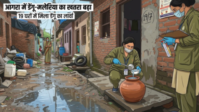 बारिश के बाद बढ़ा डेंगू का खतरा, आगरा में लार्वा मिलने पर स्वास्थ्य विभाग ने कराया नष्ट