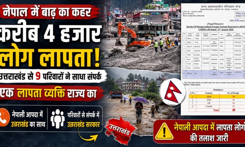 नेपाल बाढ़ में हजारों लोग लापता, उत्तराखंड के एक व्यक्ति की भी तलाश; 8 विदेशी-मुंबई से जुड़े