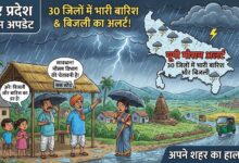 मौसम विभाग का अलर्ट: यूपी के 30 जिलों में बारिश के आसार, बिजली गिरने को लेकर चेतावनी
