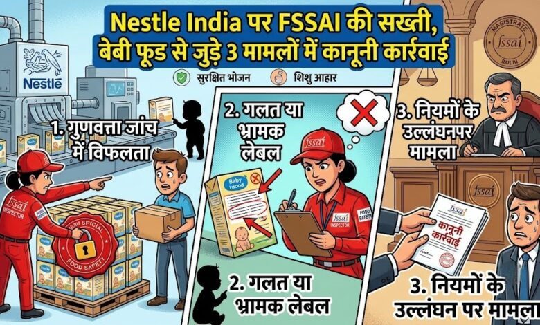 FSSAI ने Nestle के बेबी फूड पर उठाए सवाल, 5 HMO और Whey Protein दावे जांच में FSSAI ने Nestle के बेबी फूड पर उठाए सवाल, 5 HMO और Whey Protein दावे जांच में