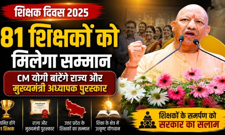 शिक्षक दिवस पर यूपी के शिक्षकों को बड़ा सम्मान, 81 शिक्षकों को मिलेगा राज्य और मुख्यमंत्री पुरस्कार