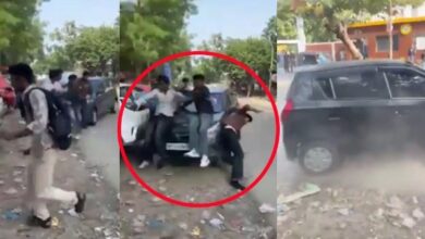 Greater Noida: छात्रों को टक्कर मारने वाली कार की तलाश, वायरल वीडियो से खुलेगा राज