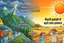 उत्तराखंड में बदलने लगा मौसम का मिजाज, मैदान गर्म तो पहाड़ों में बारिश का दौर जारी उत्तराखंड में बदलने लगा मौसम का मिजाज, मैदान गर्म तो पहाड़ों में बारिश का दौर जारी