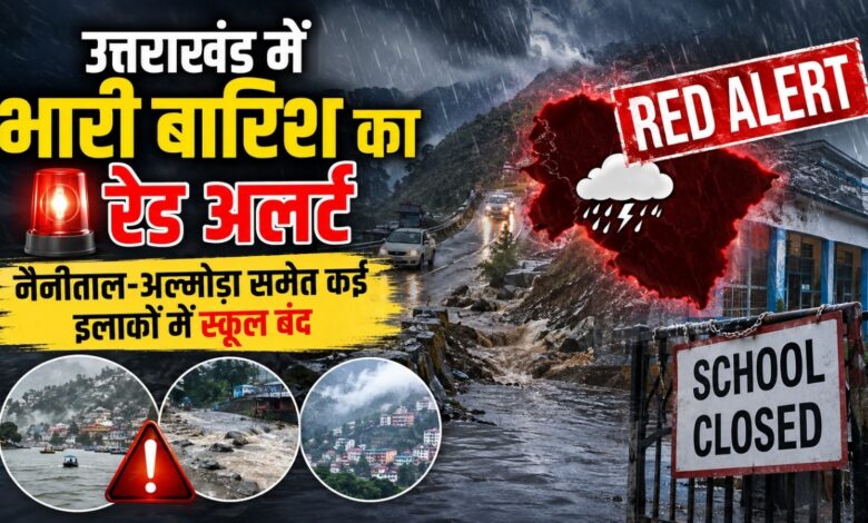 उत्तराखंड में अगले 18 घंटे भारी, नैनीताल-अल्मोड़ा समेत कई इलाकों में अत्यंत भारी बारिश की चेतावनी उत्तराखंड में अगले 18 घंटे भारी, नैनीताल-अल्मोड़ा समेत कई इलाकों में अत्यंत भारी बारिश की चेतावनी