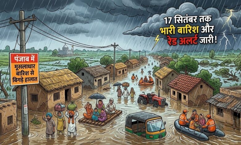 पंजाब में बारिश से गिरा तापमान, कई जिलों में अलर्ट; बठिंडा सबसे गर्म