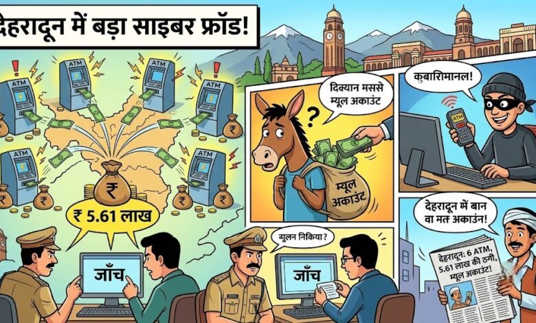 ATM Fraud Case: देहरादून में 5.61 लाख की निकासी, 6 बैंकों के ATM जांच के दायरे में ATM Fraud Case: देहरादून में 5.61 लाख की निकासी, 6 बैंकों के ATM जांच के दायरे में