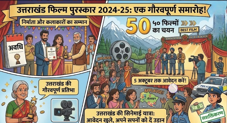 क्षेत्रीय बोली, हिंदी समेत कई भाषाओं की फिल्मों को सम्मान, उत्तराखंड फिल्म पुरस्कार का ऐलान क्षेत्रीय बोली, हिंदी समेत कई भाषाओं की फिल्मों को सम्मान, उत्तराखंड फिल्म पुरस्कार का ऐलान