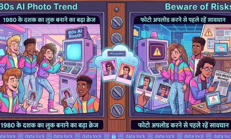 80s AI Trend: एक क्लिक में बदल रहा चेहरा और लुक, फोटो शेयर करने से पहले जानें जोखिम 80s AI Trend: एक क्लिक में बदल रहा चेहरा और लुक, फोटो शेयर करने से पहले जानें जोखिम